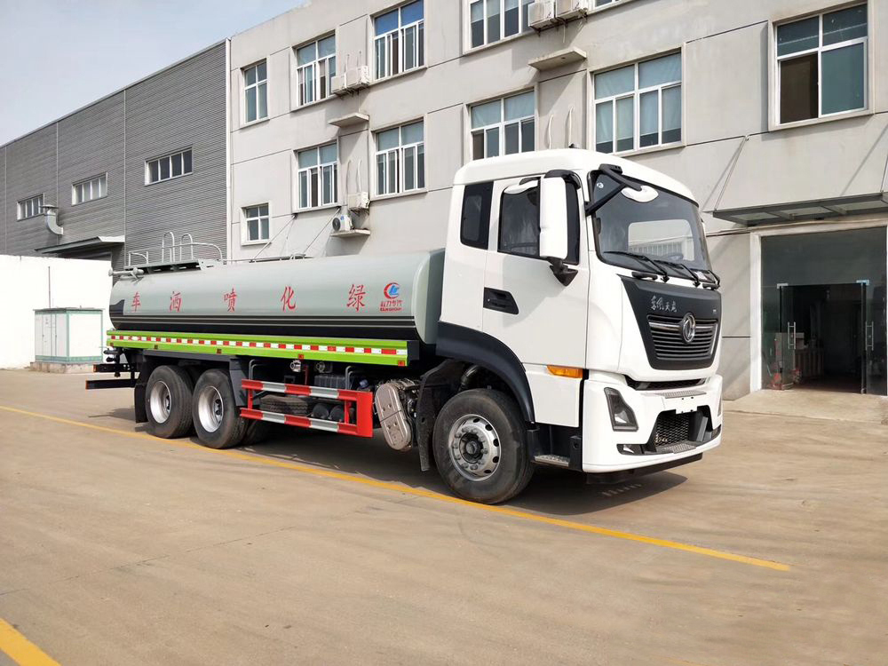 國六18立方東風天龍后雙橋灑水車